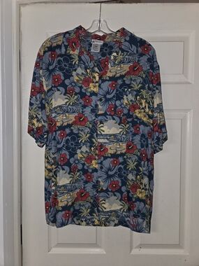 Disney Parks Mens Medium Donald And Mickey SS hawaiian Shirt